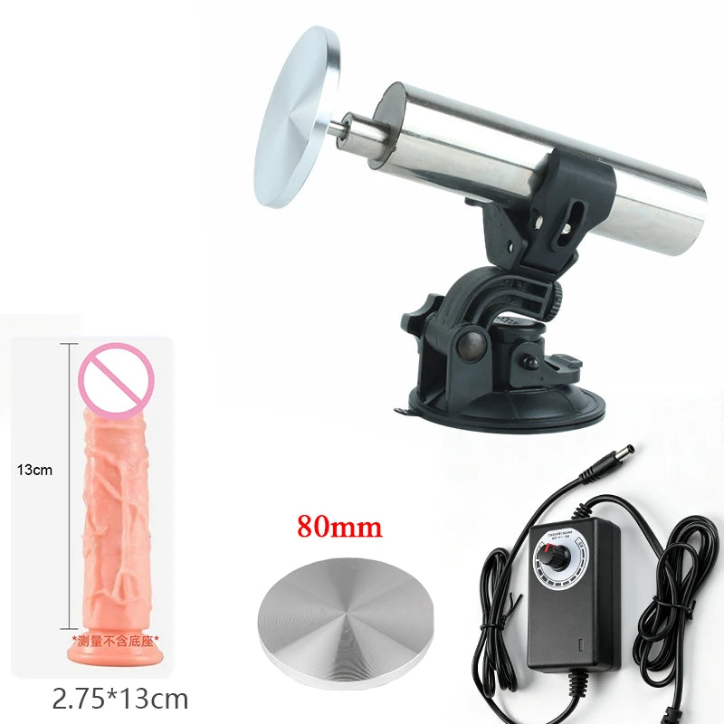 70mm Stroke DC Mini Telescopic Dildo Sex Machine Linear Actuator Set with 80mm Plate 29-330RPM Female Masturbation Sexual Kit