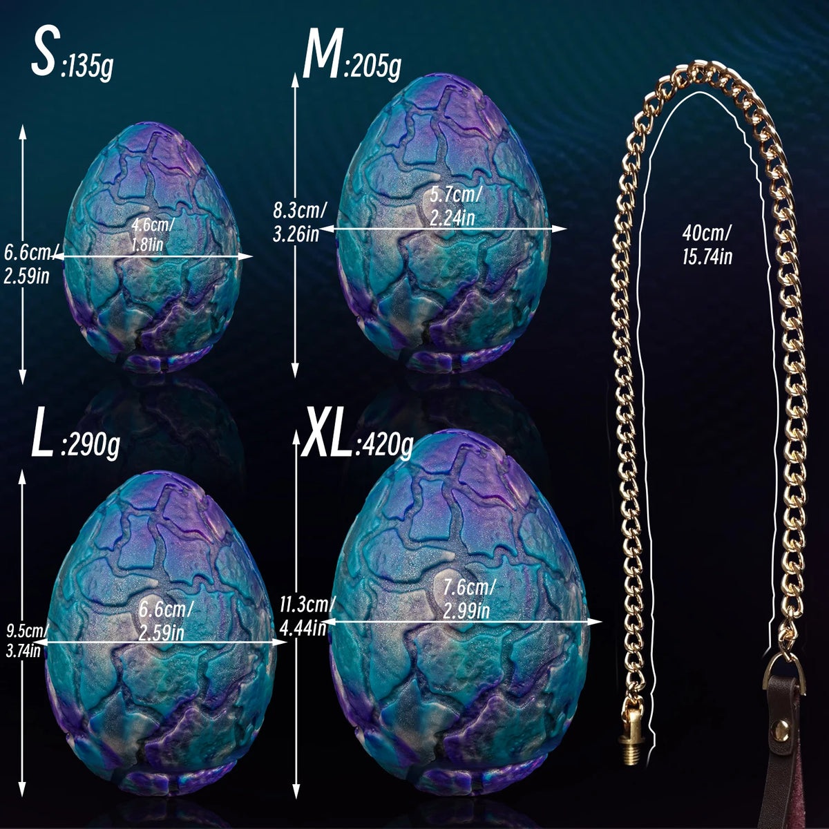 Huge Dragon Egg Butt Plug With Chain Traction Anal Plug Women Oviposition Trainer Vaginal/Prostate Birth Experience Sex Toys 18+