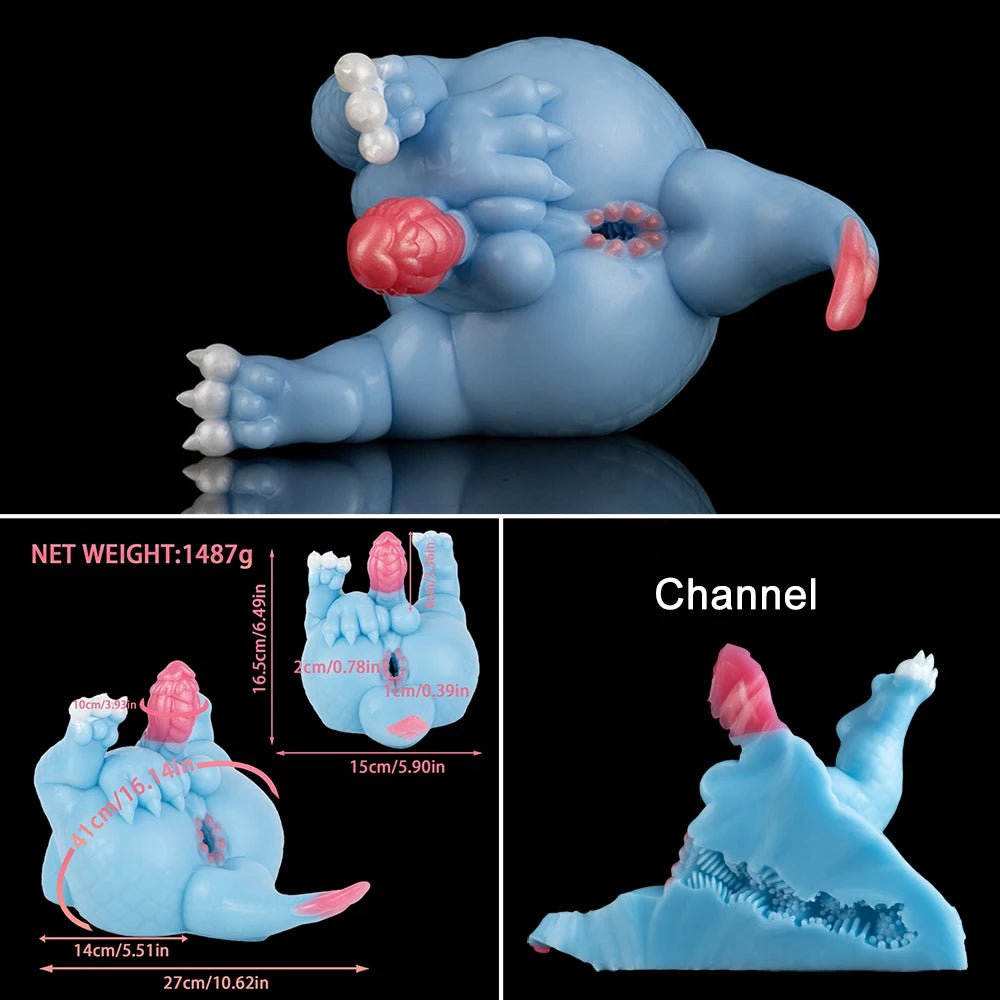 YOCY Dual Channel Fire Dragon Troso Male Masturbator Men's Onahole Stroker Realistic Textured Liquid Silicone Sex Toys for Man