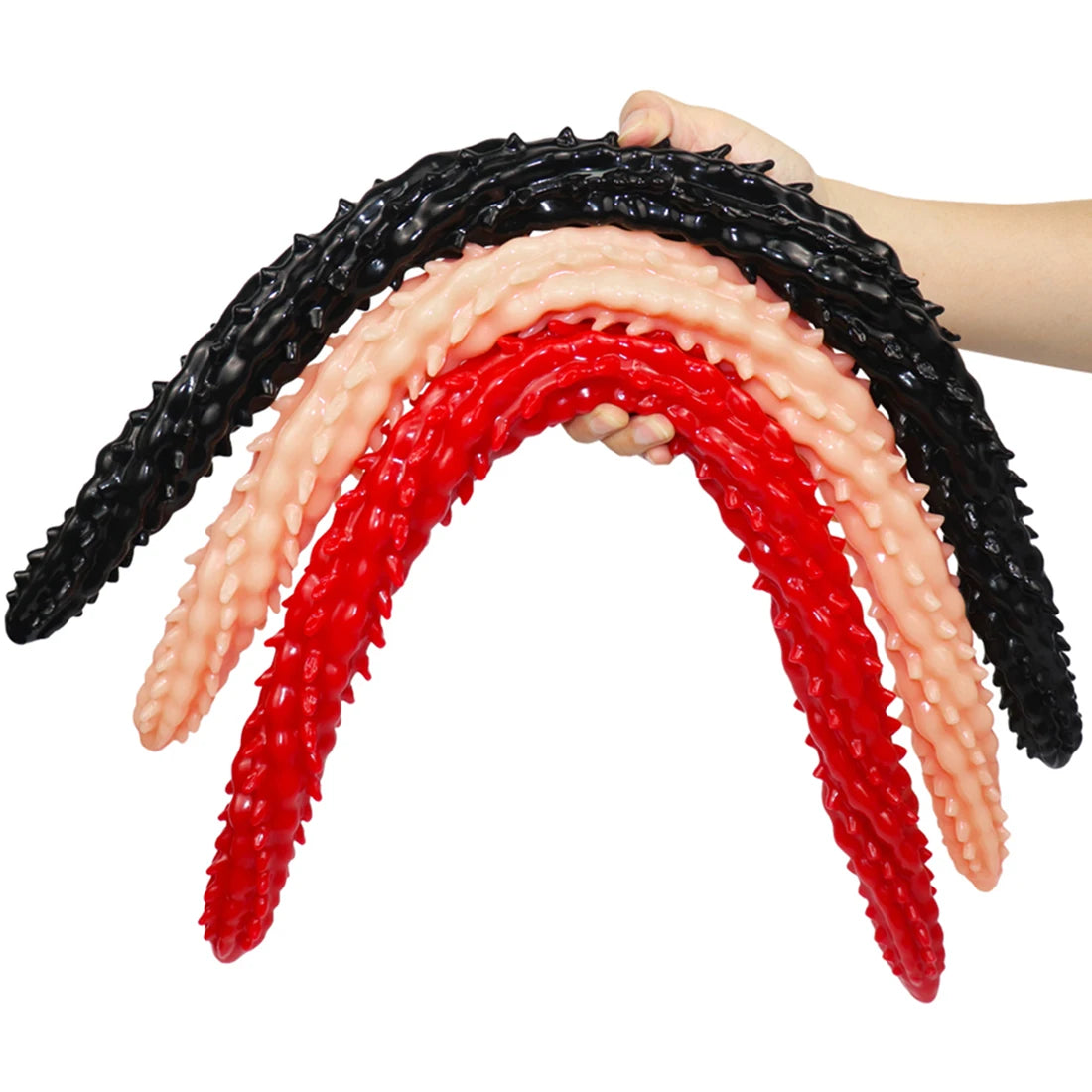 Overlength Double Dildos Stimulate Vagina and Anus Soft Penis Thorns Phallus Anal Plug Long Dick Masturbator Sex Toys for Women