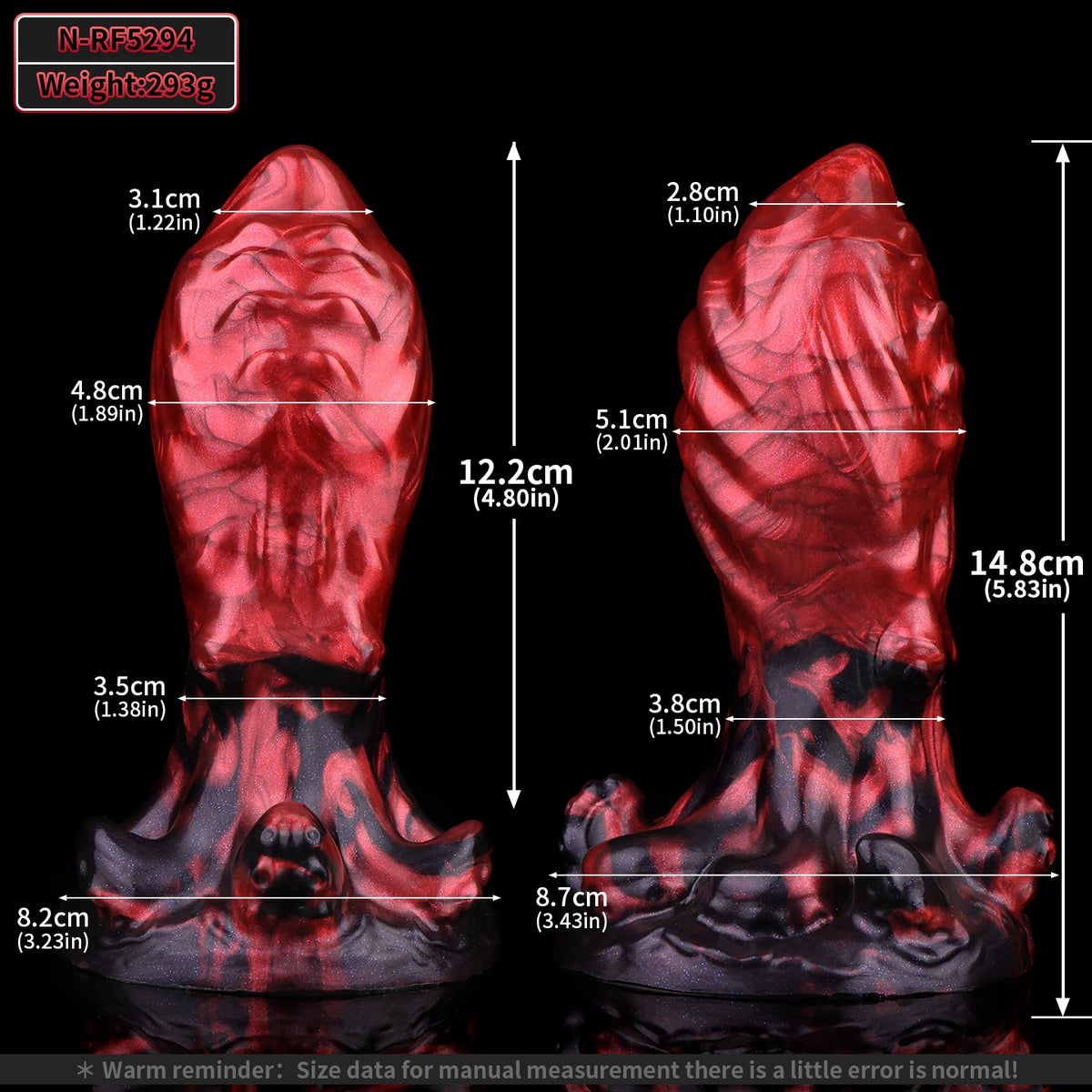ELKKOST Fantasy Dragon Knot Dildo Silicone Realistic Dog Monster Dildos Anal Sex Toy with Sucker Alien Penis For G Spot Prostate