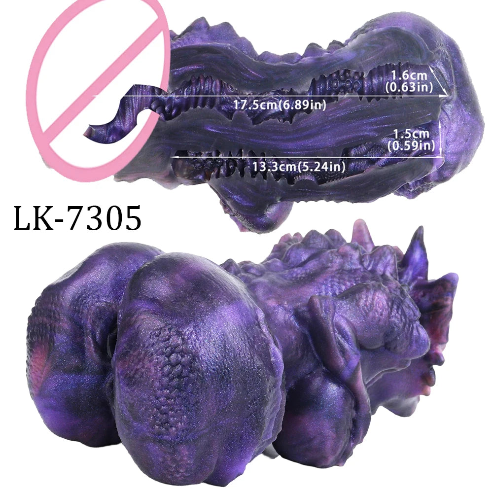 GEEBA Alien Monster Male Masturbator,Soft Silicone Pocket Pussy Onahole,Fantasy Creature Textured Stroker,Adult Sex Toys For Men
