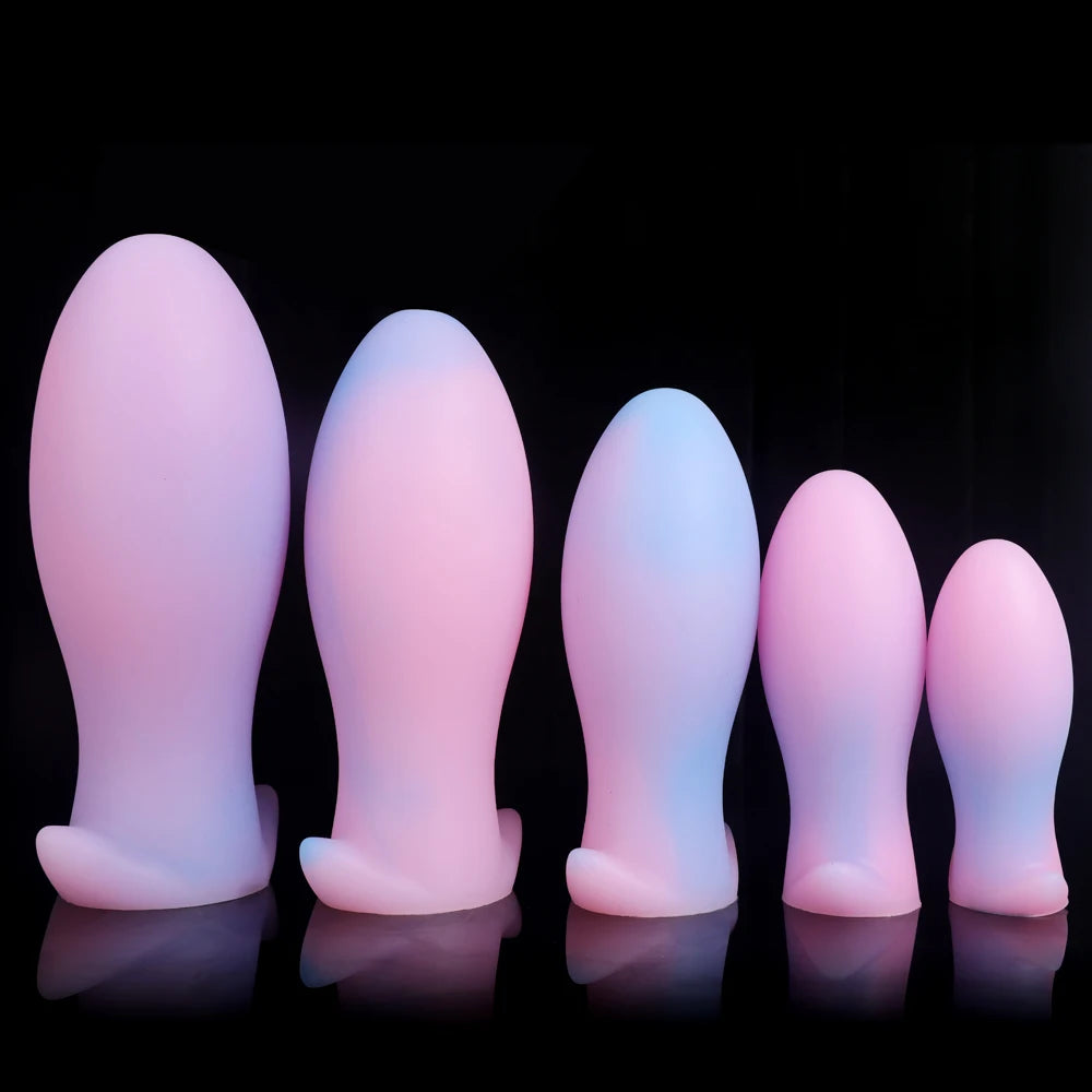 Night Glowing Dragon Eggs Anal Plug Sex Toy Noctilucent Silicone Material Dildo Sexual Masturbation Device SM props Sexy Egg Toy