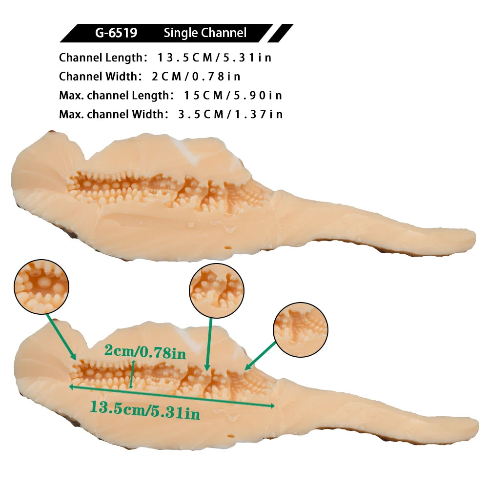 GEEBA Fantasy Monster Design Male Masturbator Liquid Silicone Realistic Internal Channel Pocket Pussy Skin‑Friendly Adult Toys