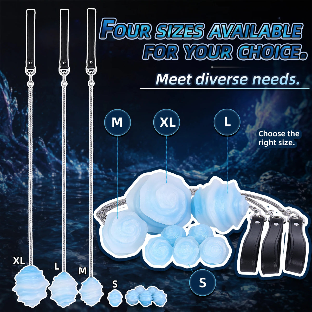 YOCY Fantasy Egg Toys With Long Chain Platinum Silicone Anal Plugs Balls Anus Vaginal Expanding Eggs BDSM Sex Toy For Women Men