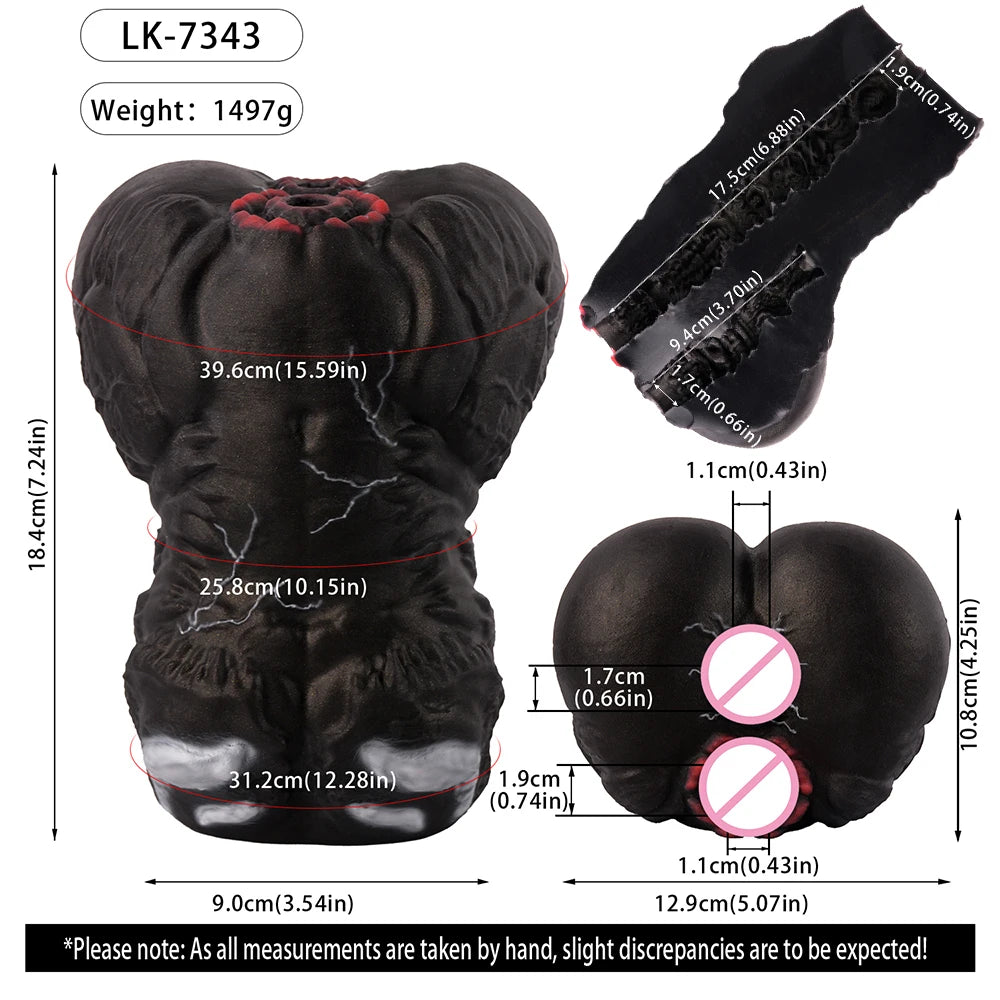 GEEBA Alien Monster Male Masturbator,Soft Silicone Pocket Pussy Onahole,Fantasy Creature Textured Stroker,Adult Sex Toys For Men
