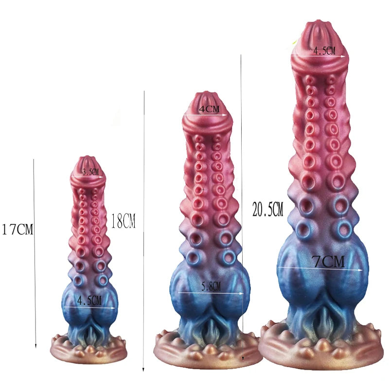 S/M/L Tentacle Anal Dildo Thick Silicone Monster Dildo Huge Penis Fake Dick Alien Dildo With Suction Cup Sex Toys For Women Men