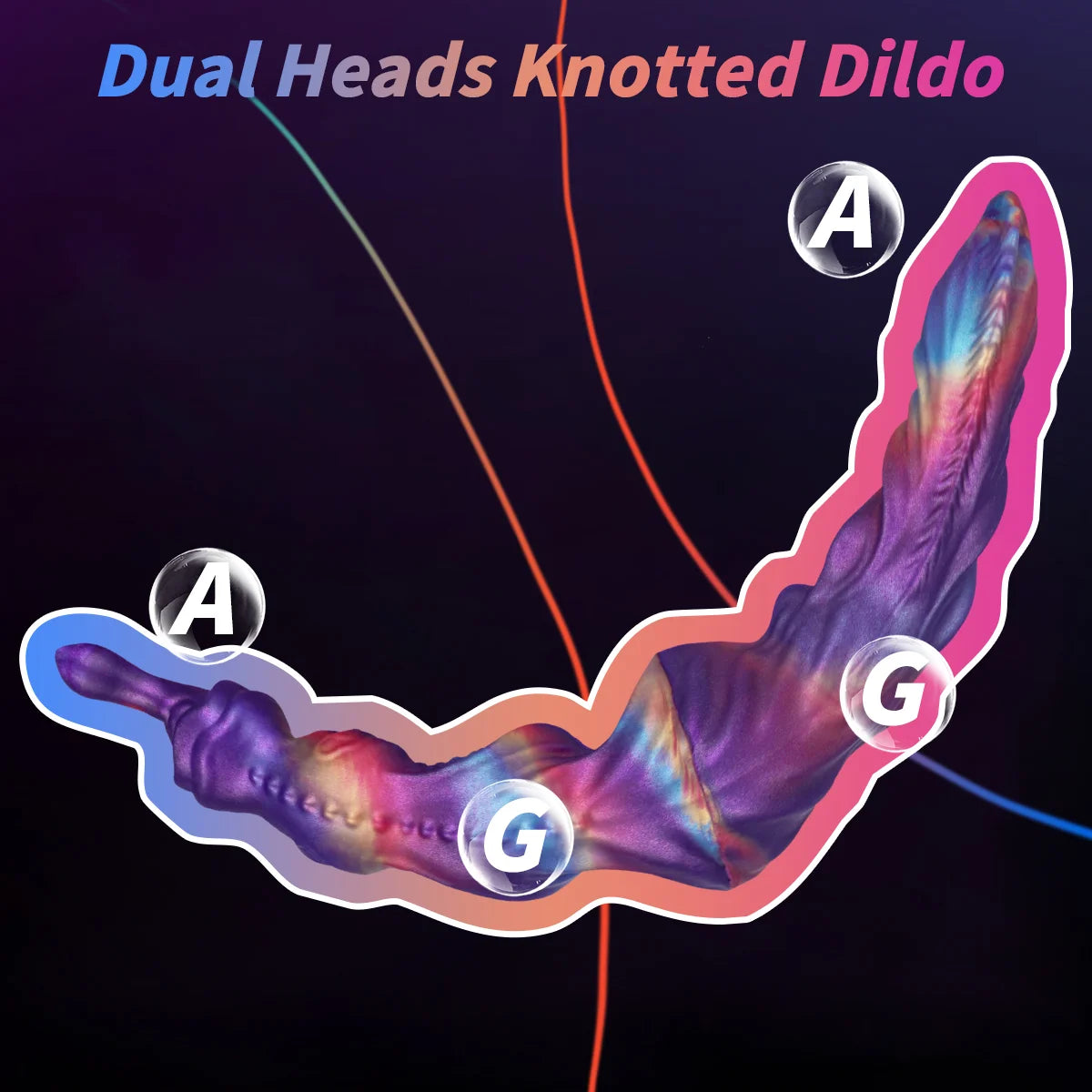 Extra-Long Double Head Dildo Monster Anal Plug Silicone Flexible Penis Special-Shaped Dildo For Women Men Lesbian Flirting Toys