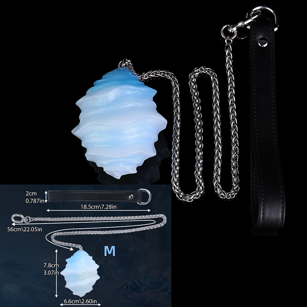YOCY Fantasy Egg Toys With Long Chain Platinum Silicone Anal Plugs Balls Anus Vaginal Expanding Eggs BDSM Sex Toy For Women Men
