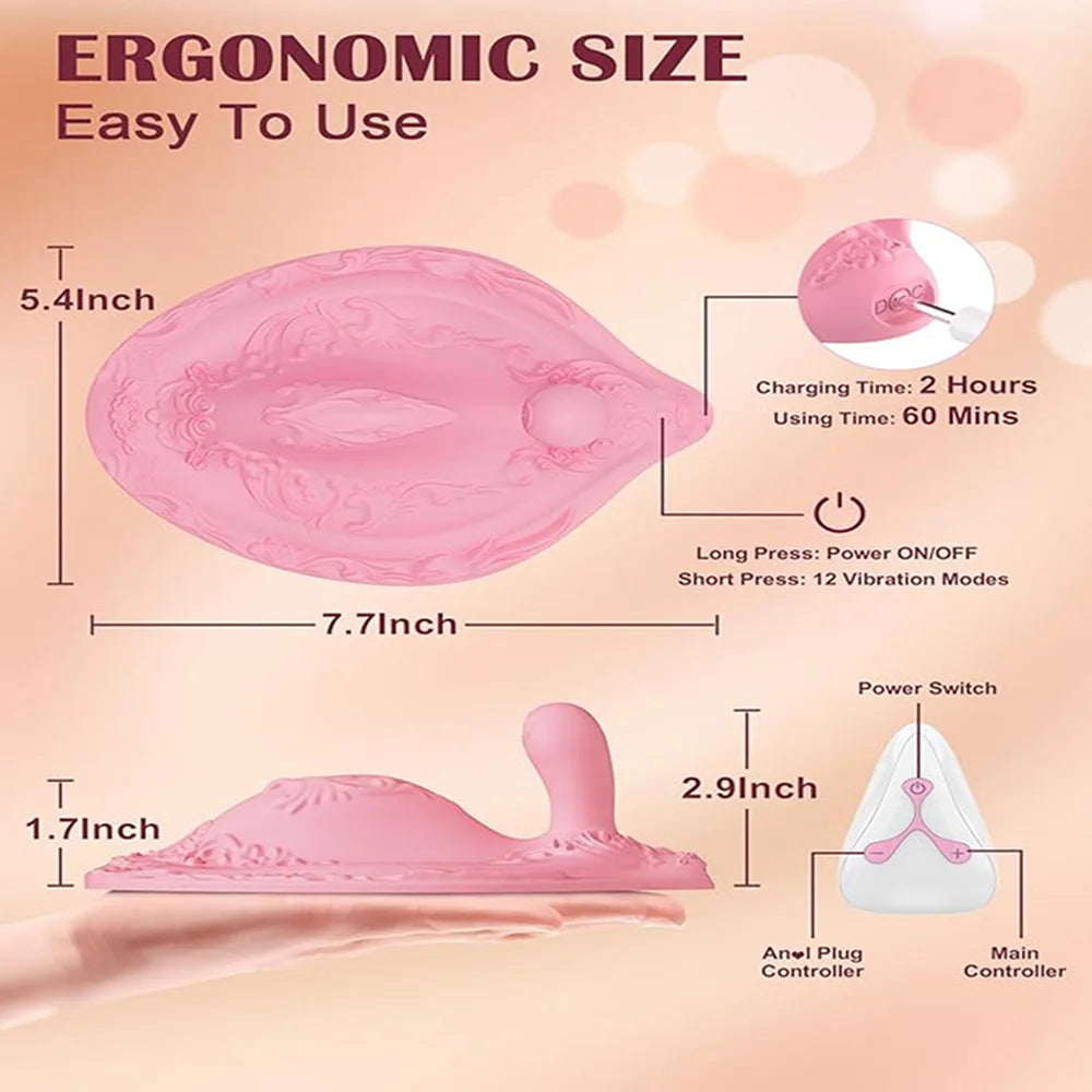 Remote Control Anal Dildo Vibrator Sit Cushion Prostate Massager 12 Modes Vibrating Butt Plug Stimulator Sex Toys For Women Men