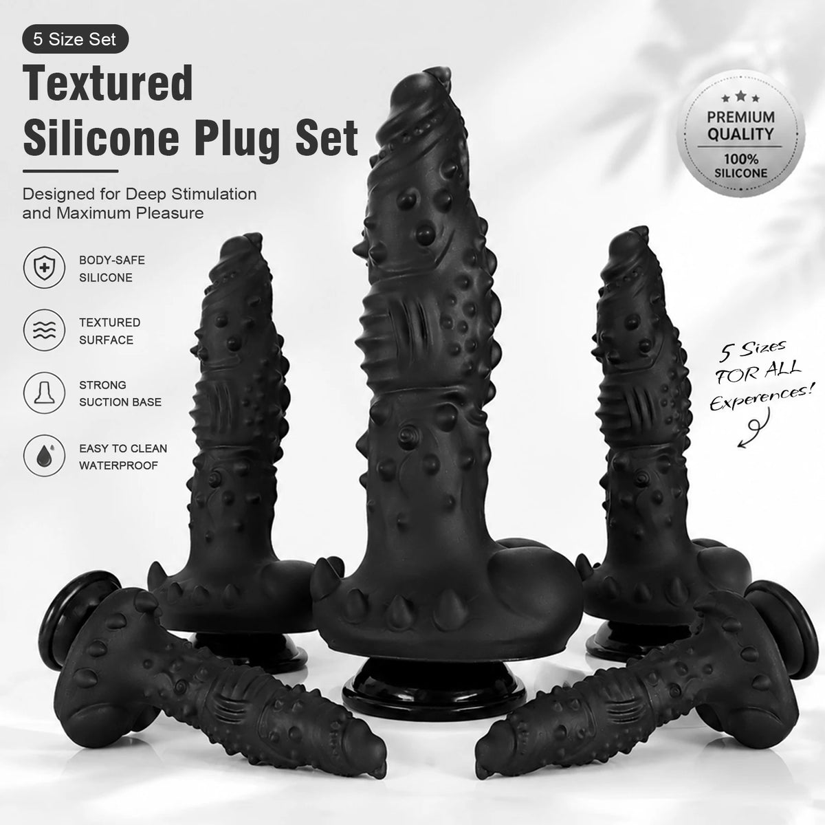 New Black Alien Dildo S/XXL Huge Anal Butt Plug Monster Dildo Thick Big Dick Vaginal G-Spot Massage Dilator Sex Toys Men Women