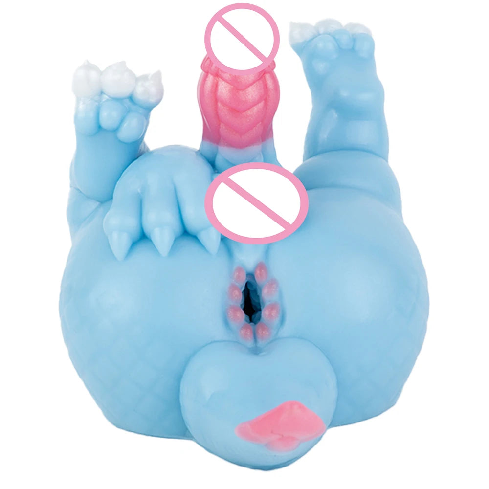 LUUK Animal Big Butt Silicone Male Masturbator with Anal Dildo Realistic Pocket Pussy Soft Penis Stroker Adult Sex Toys for Men