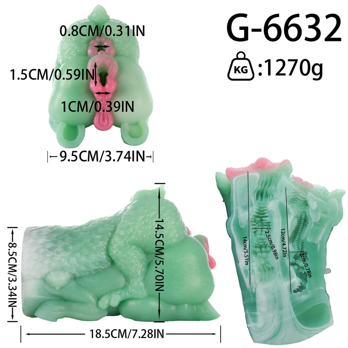 GEEBA Fantasy Monster Dildo 2 in 1 Male Masturbator Futa Dragon Pocket Pussy Onahole Artificial Vagina Anal Plug Sex Toy for Men