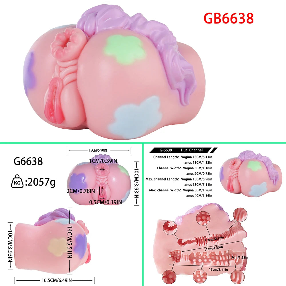GEEBA Beastly Body Rear Anal Monster Male Masturbator Futanari Fantasy Pocket Pussy Adult Onahole Big Ass Sex Toys for Men Adult