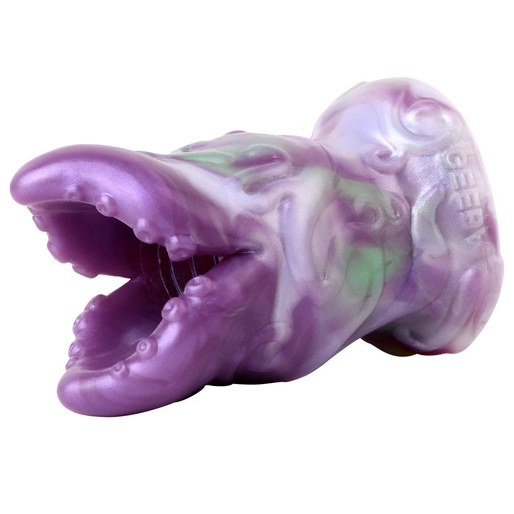 GEEBA Fantasy Monster Design Male Masturbator Liquid Silicone Realistic Internal Channel Pocket Pussy Skin‑Friendly Adult Toys