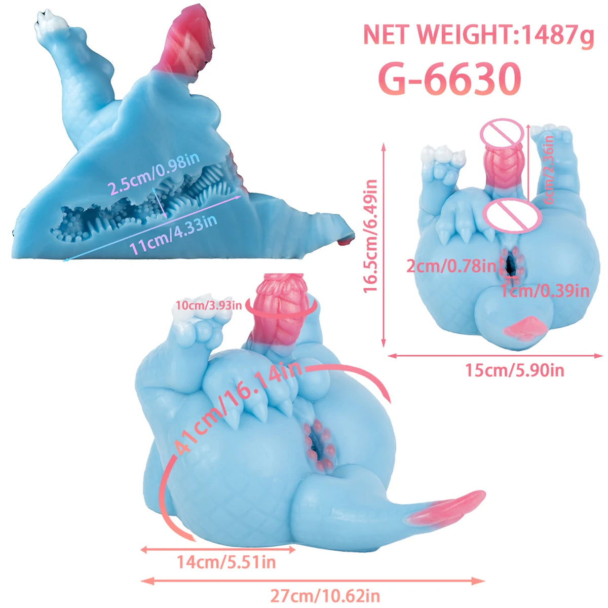 GEEBA Anime Furry Horse Male Masturbator Dual Channel Realistic Vagina Anus Sex Toys for Men Silicone Pocket Pussy Adult Onahole