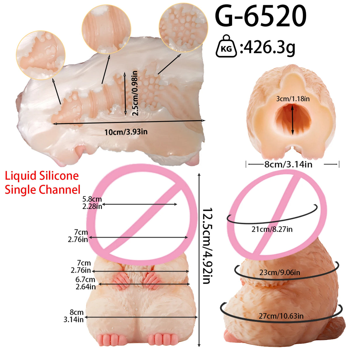 GEEBA Fantasy Alien Male Masturbator Cup Soft Silicone Pocket Pussy Adult Onahole Wavy Vagina Sex Toys For Men18+ Manual Stroker
