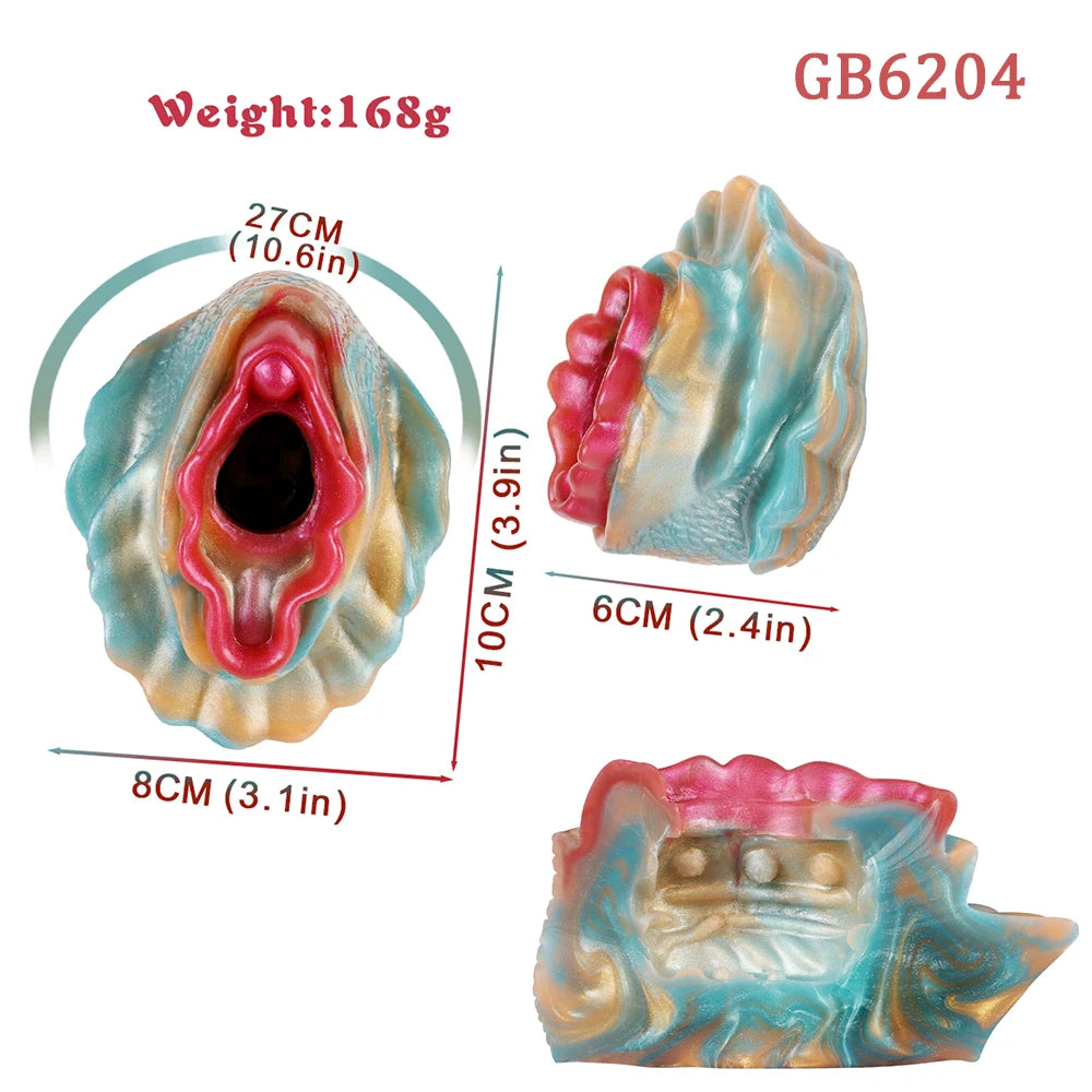 GEEBA Small Realistic Vagina Male Masturbator Silicone Men's Penis Trainer Pocket Pussy Stroker For Men Adult Sex Toys Supplies