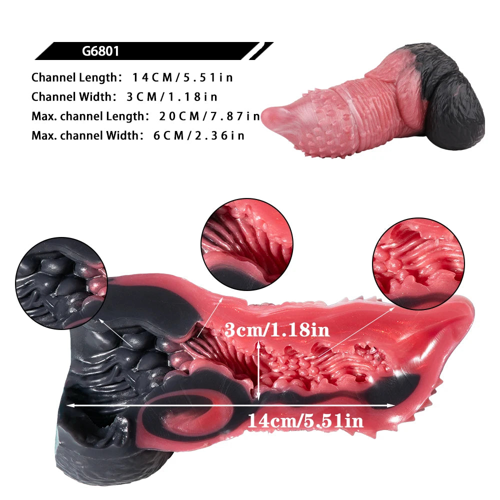 GEEBA Monster Fantasy Dildo Design Male Masturbator Werewolf Adult Sex Toys for Men Furry Texture Adult Onahole Pocket Pussy Cup