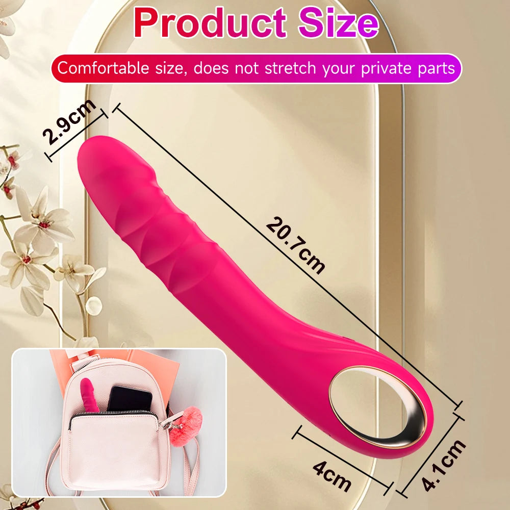 Thrusting Dildo Vibrator G pot Clitoral Anal Stimulator with 10 Thrusting Vibrating Modes Adult Sex Toy for Women Couples