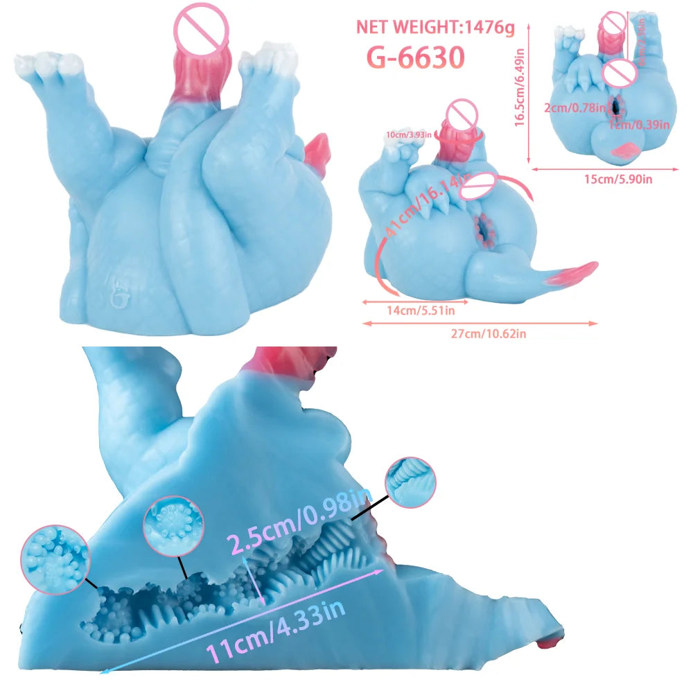 LUUK Animal Big Butt Silicone Male Masturbator with Anal Dildo Realistic Pocket Pussy Soft Penis Stroker Adult Sex Toys for Men