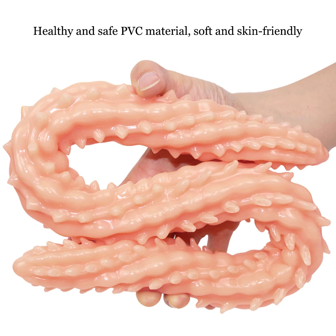 Overlength Double Dildos Stimulate Vagina and Anus Soft Penis Thorns Phallus Anal Plug Long Dick Masturbator Sex Toys for Women
