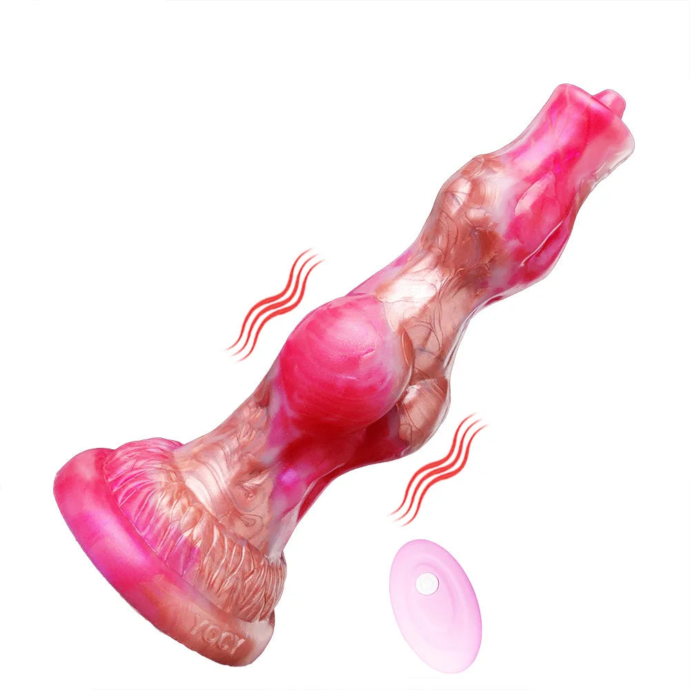 YOCY 8 Inch Vibrator Dildos 10 Modes Vibrators Anal Plug For Women Men Double Knot Dildo Remote Control Dildos Adult Sex Toys