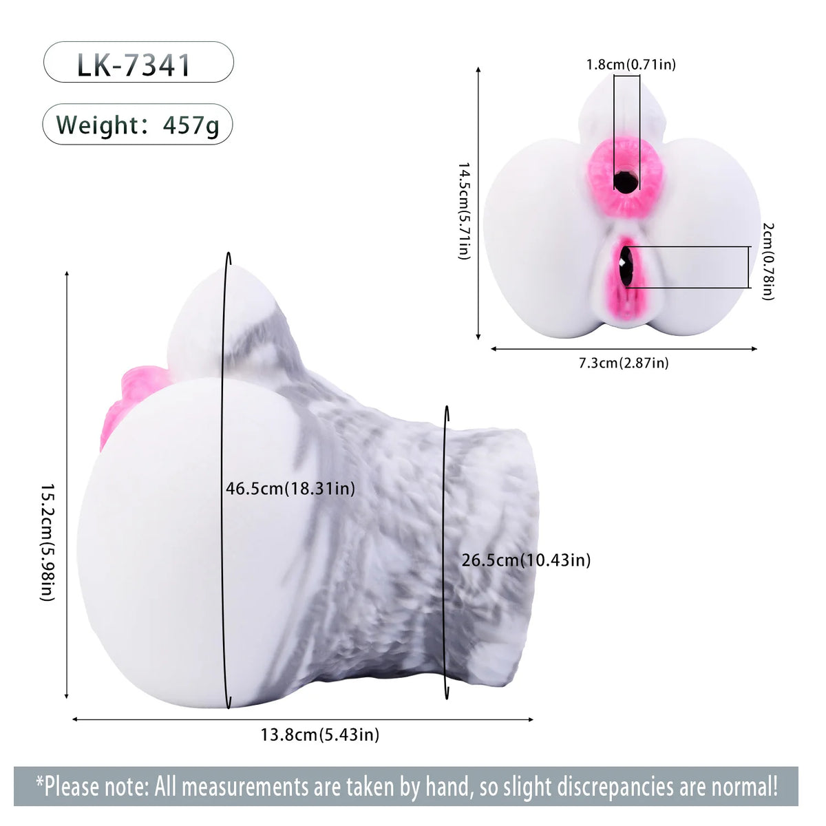 GEEBA Dual Hole Fantasy Monster Male Masturbator Soft Silicone Handheld Male Stroker Pocket Pussy Adult Onahole Adult Sex Toys