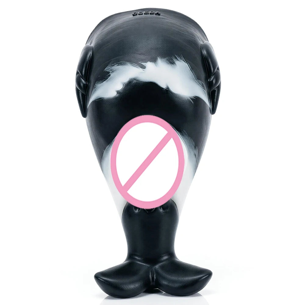 GEEBA Fantasy Orca Male Masturbator Sleeve Soft Liquid Silicone Pocket Pussy For Men Adult Onahole Manual Stroker Adult Sex Toys