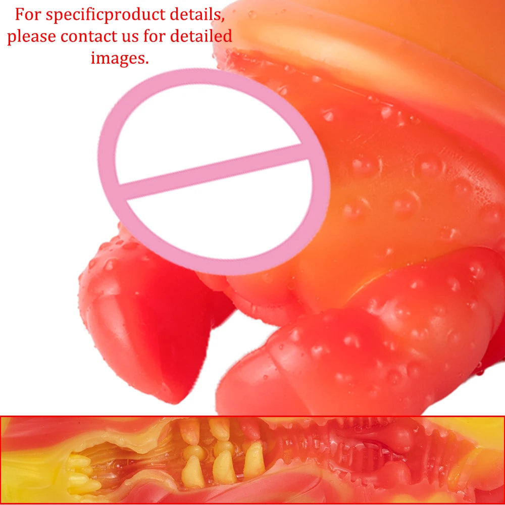 GEEBA Fantasy Alien Male Masturbator Cup Soft Silicone Pocket Pussy Adult Onahole Wavy Vagina Sex Toys For Men18+ Manual Stroker