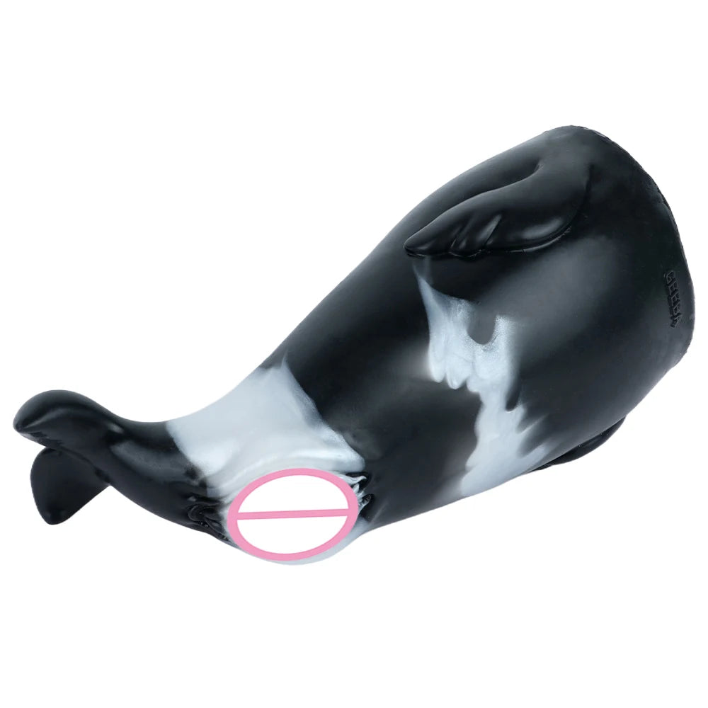 GEEBA Fantasy Orca Male Masturbator Sleeve Soft Liquid Silicone Pocket Pussy For Men Adult Onahole Manual Stroker Adult Sex Toys