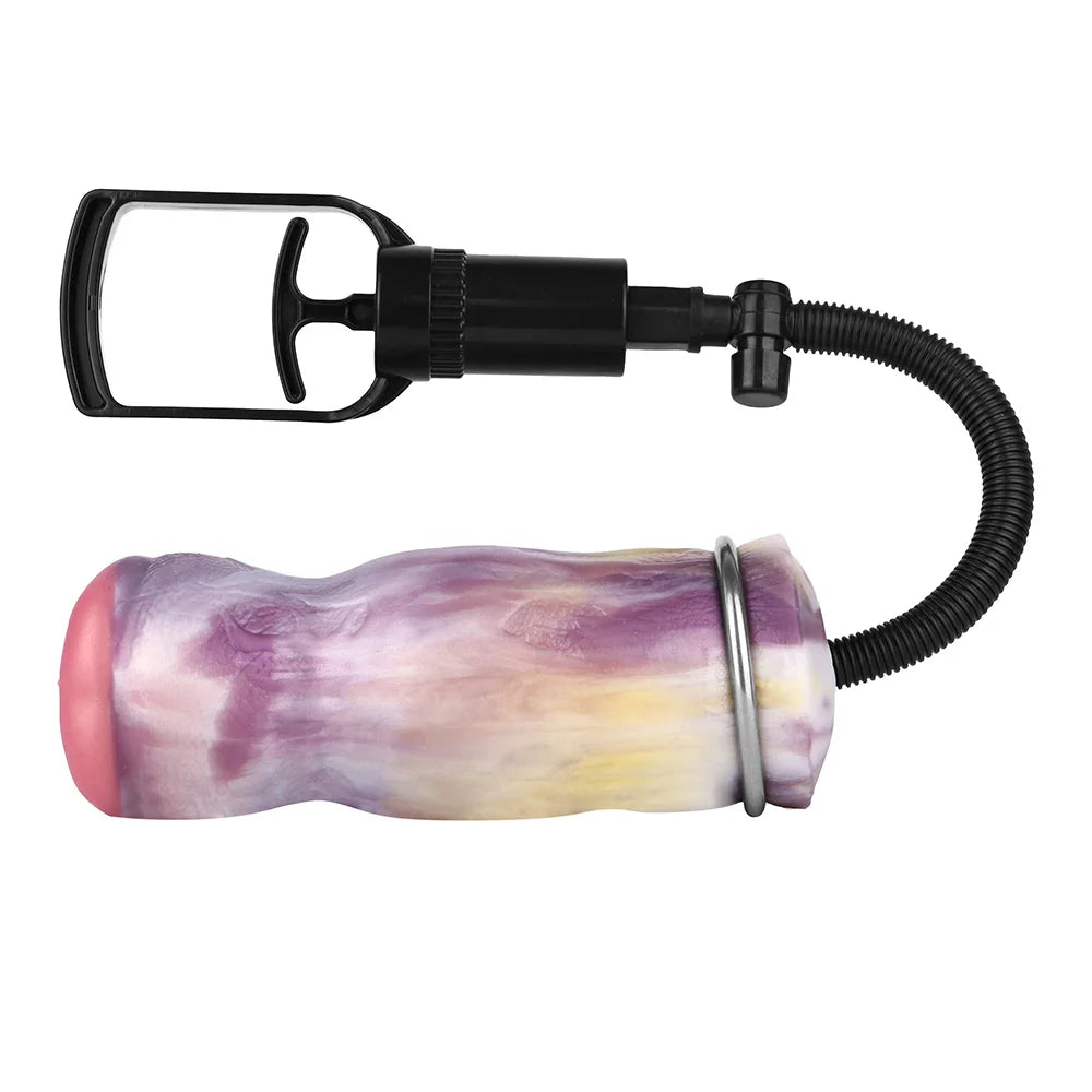 GEEBA Fantasy Full-channel Male Masturbator Pocket Pussy Silicone Onahole for Men with Textured Tunnel Suction Function Stroker