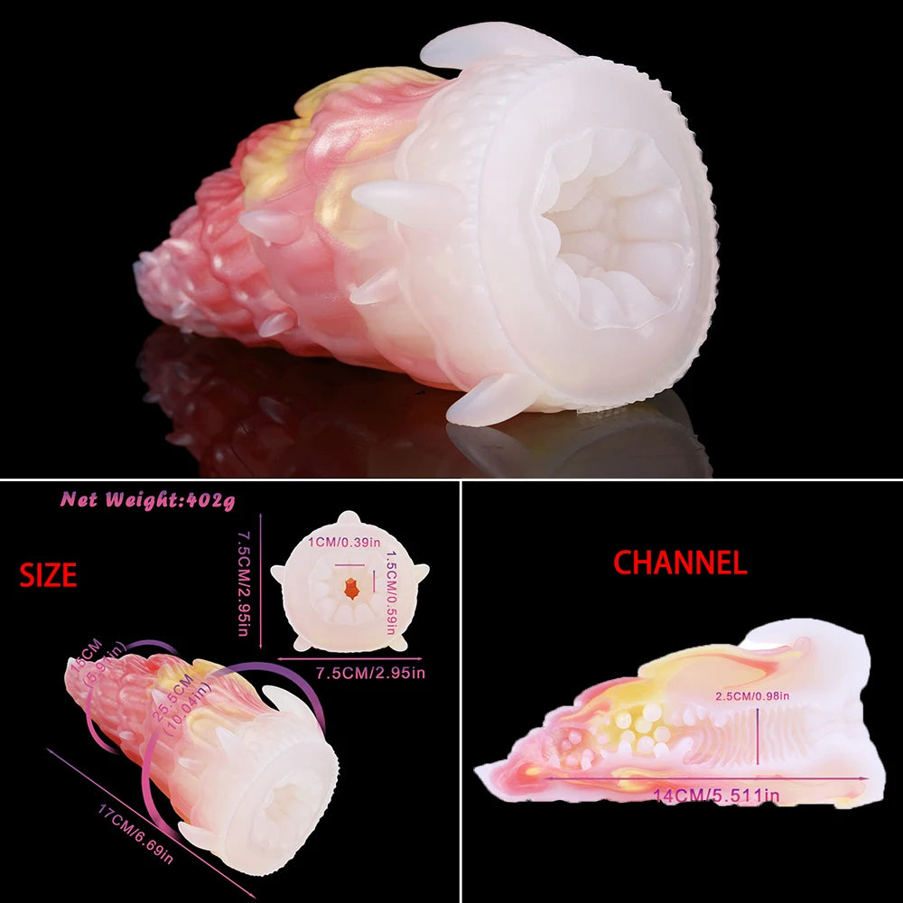 YOCY Dual Channel Fire Dragon Troso Male Masturbator Men's Onahole Stroker Realistic Textured Liquid Silicone Sex Toys for Man