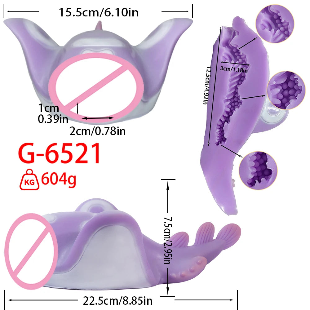 GEEBA Squishy Silicone Male Masturbator Hidden Cartoon Cute Pocket Pussy Adult Onahole Portable Stroker For Men Adult Sex Toys