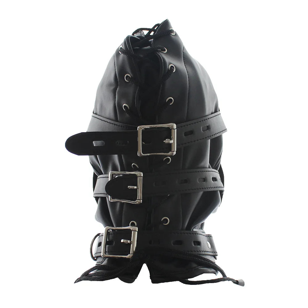 Dildo Mouth Gag Hood Headgear BDSM Woman Mouth Ball Bondage Gear Hood Toys Adult SM Slave Sex Games Female Mask Detachable Toys