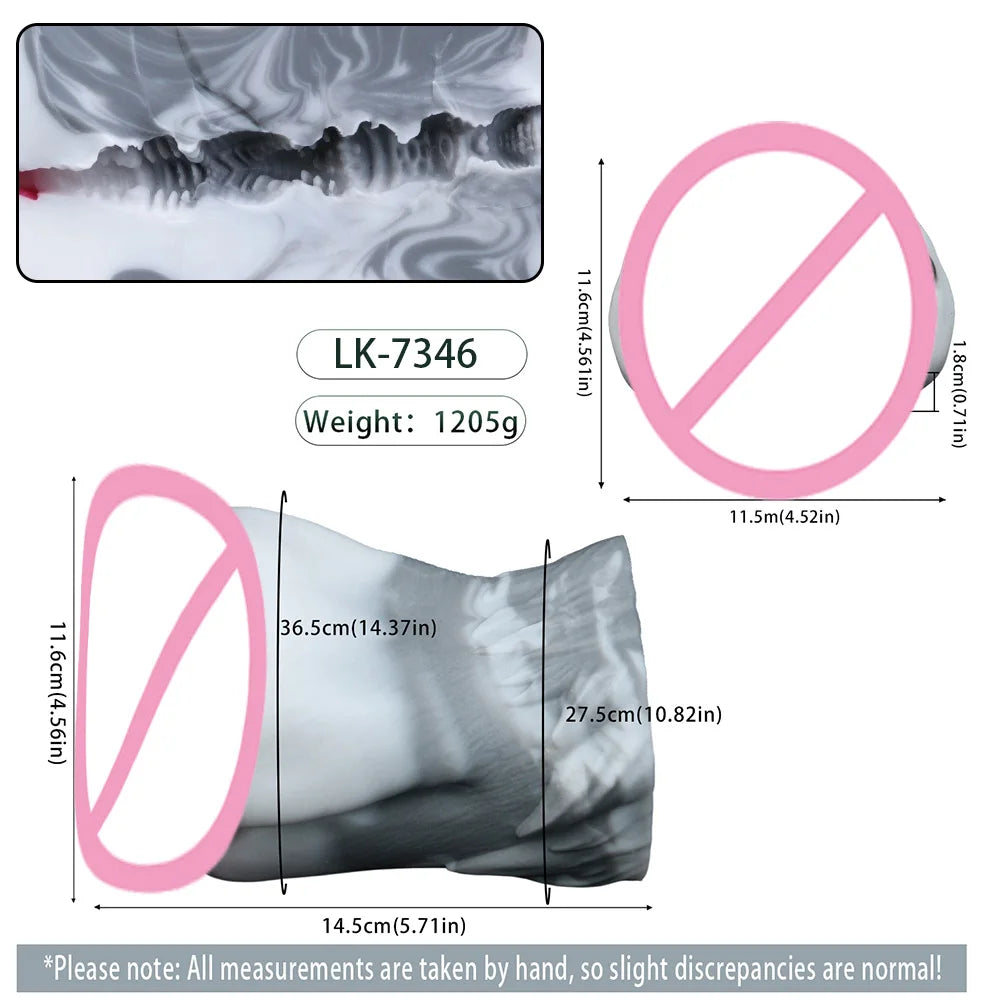 GEEBA Dual Hole Fantasy Monster Male Masturbator Soft Silicone Handheld Male Stroker Pocket Pussy Adult Onahole Adult Sex Toys