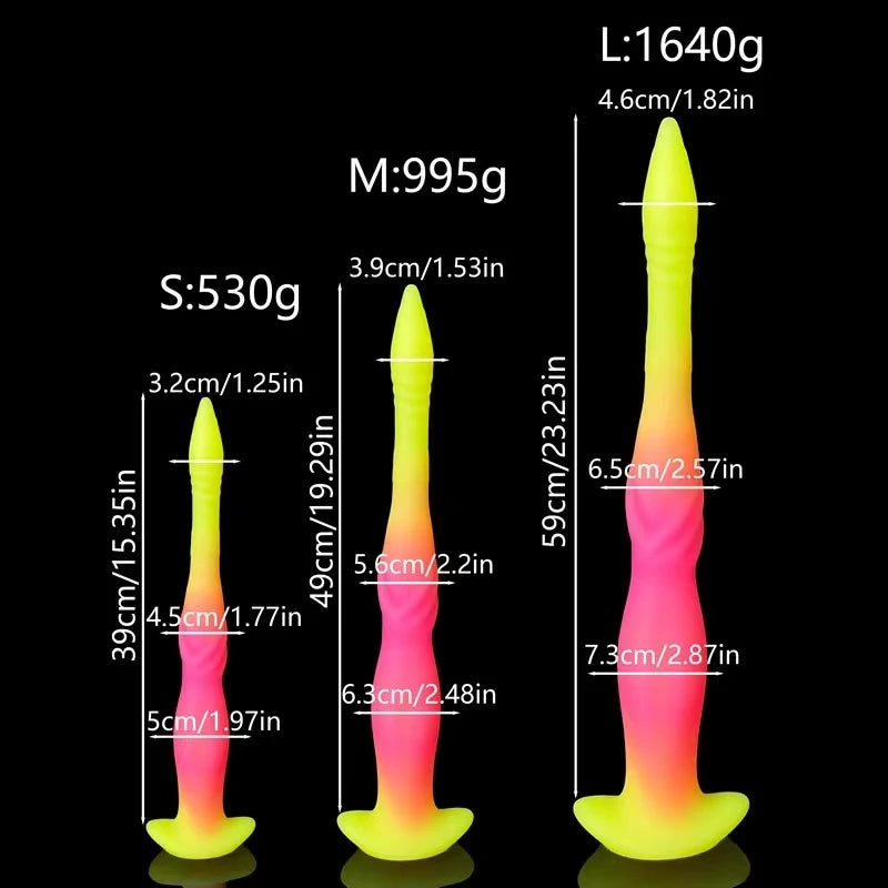 Kraken's Spire (Yellow/Pink) | Luminous Anal Dildo