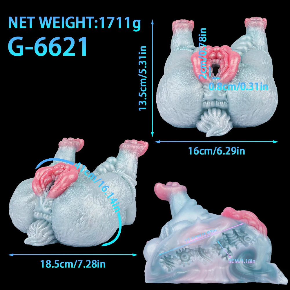 GEEBA Realistic Buttock Inverted Mold Silicone Fantasy Male Masturbator Medical-Grade Pocket Penis Stroker Onahole Adult Sex Toy