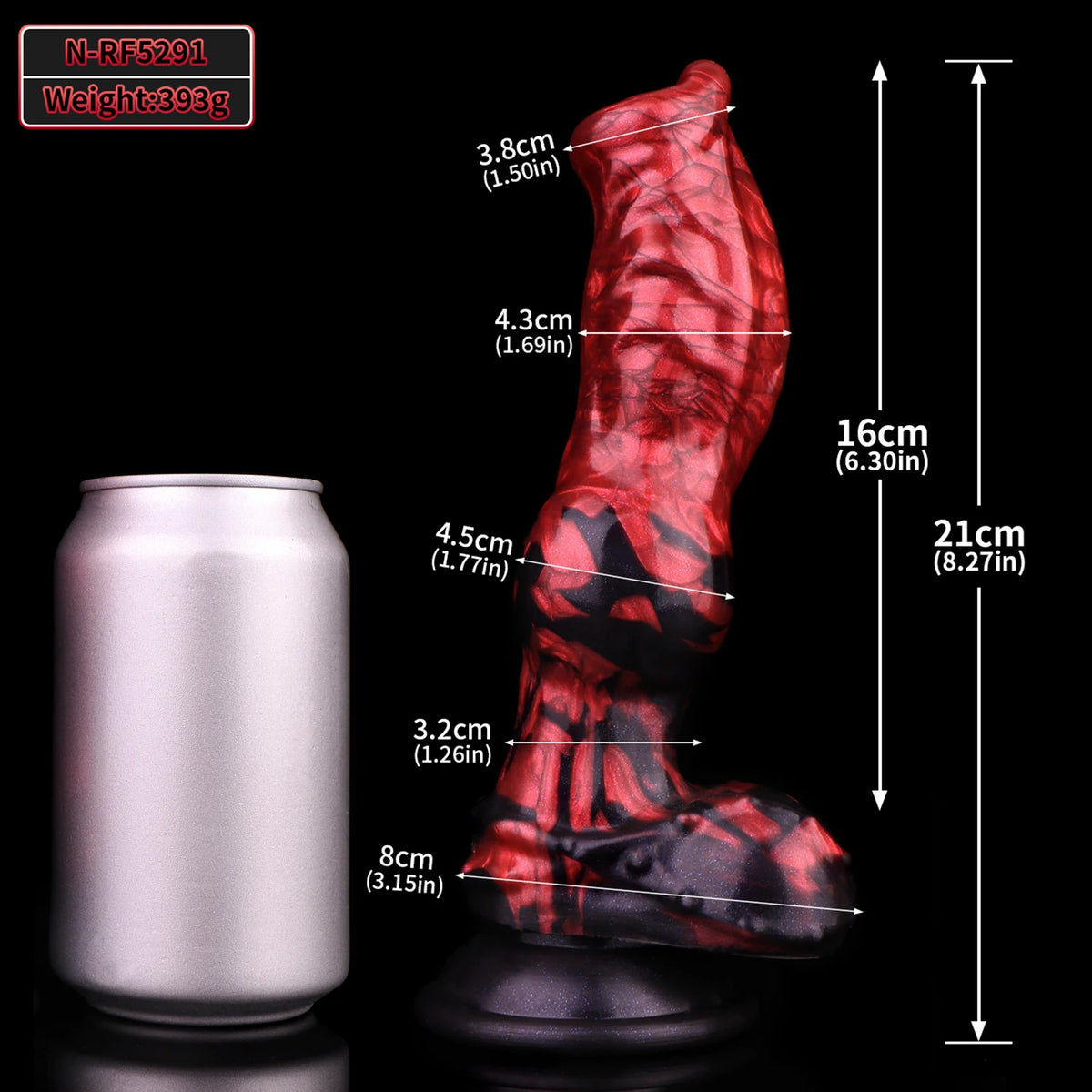 NNSX Fantasy Monster Dildo Anal Plug for Men Women & Couples Intricate Textured Details for Enhanced Stimulation Adult Toy