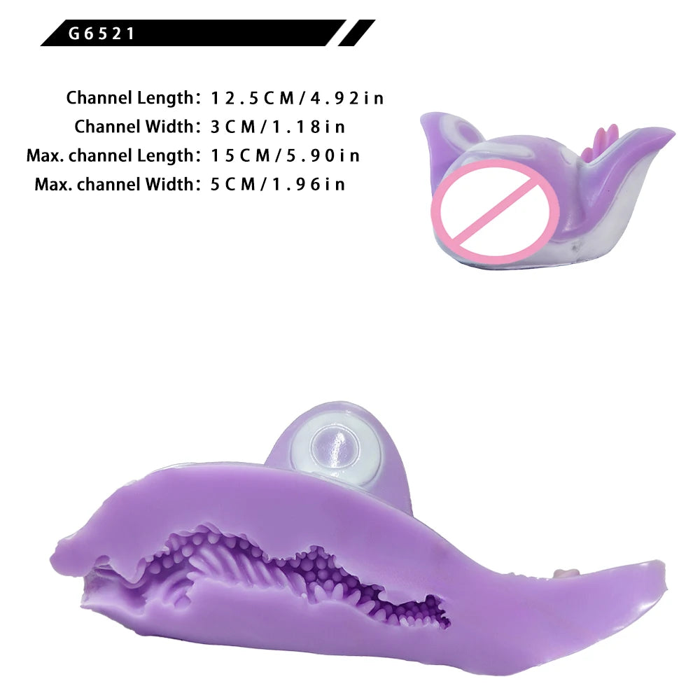 GEEBA Squishy Silicone Male Masturbator Hidden Cartoon Cute Pocket Pussy Adult Onahole Portable Stroker For Men Adult Sex Toys