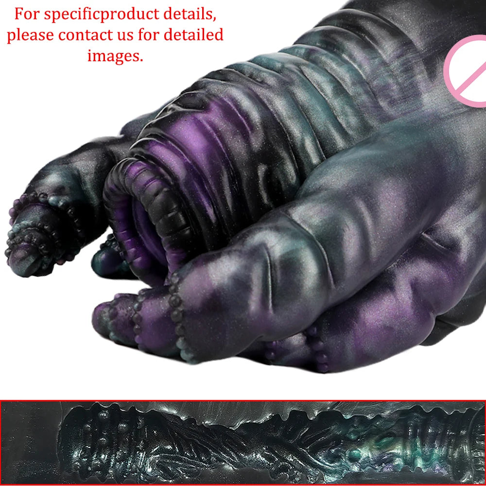 GEEBA Alien Worm Male Masturbator Sci Fi Monster Vagina Sex Toys for Men Soft Silicone Adult Onahole Pocket Pussy Men's Stroker
