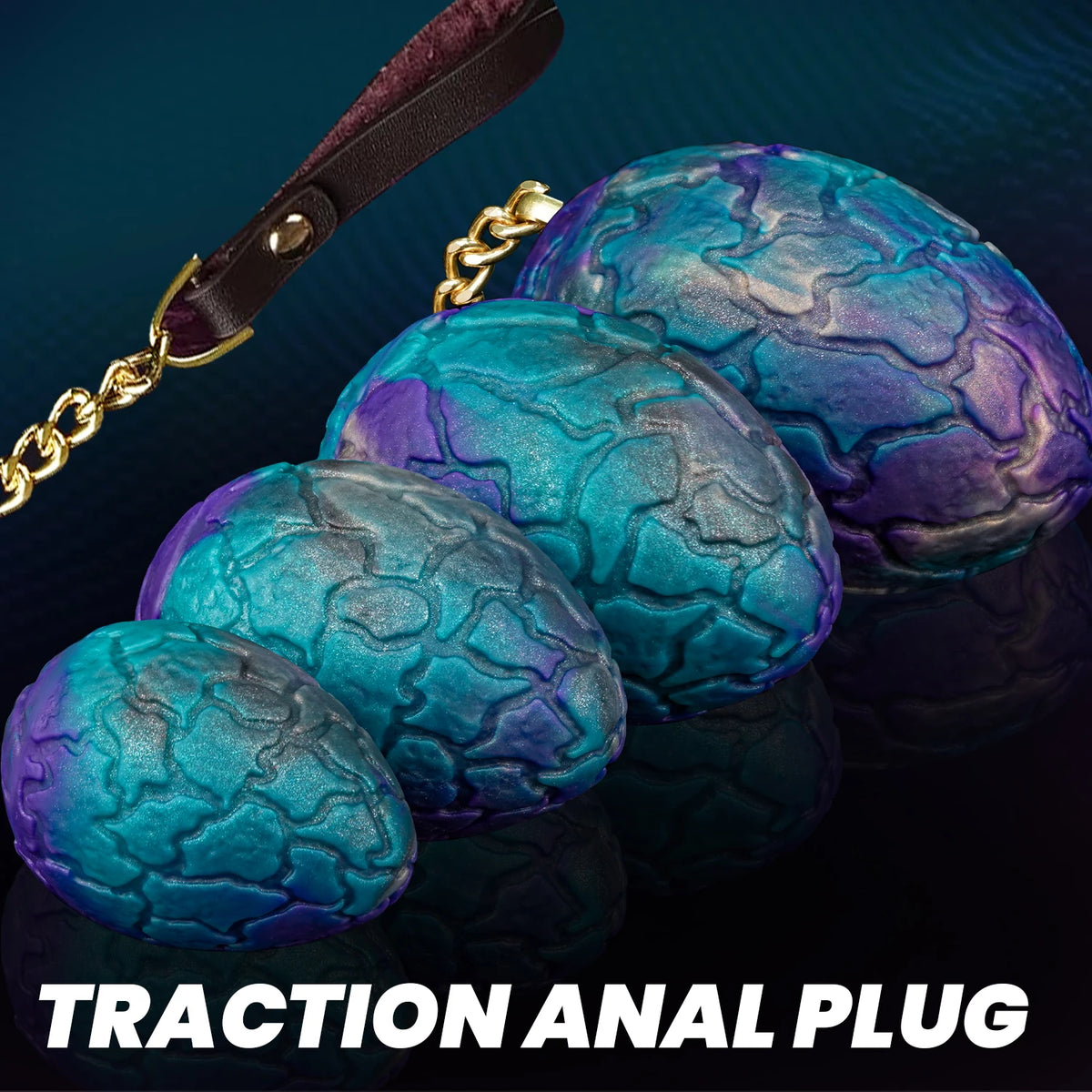 Huge Dragon Egg Butt Plug With Chain Traction Anal Plug Women Oviposition Trainer Vaginal/Prostate Birth Experience Sex Toys 18+