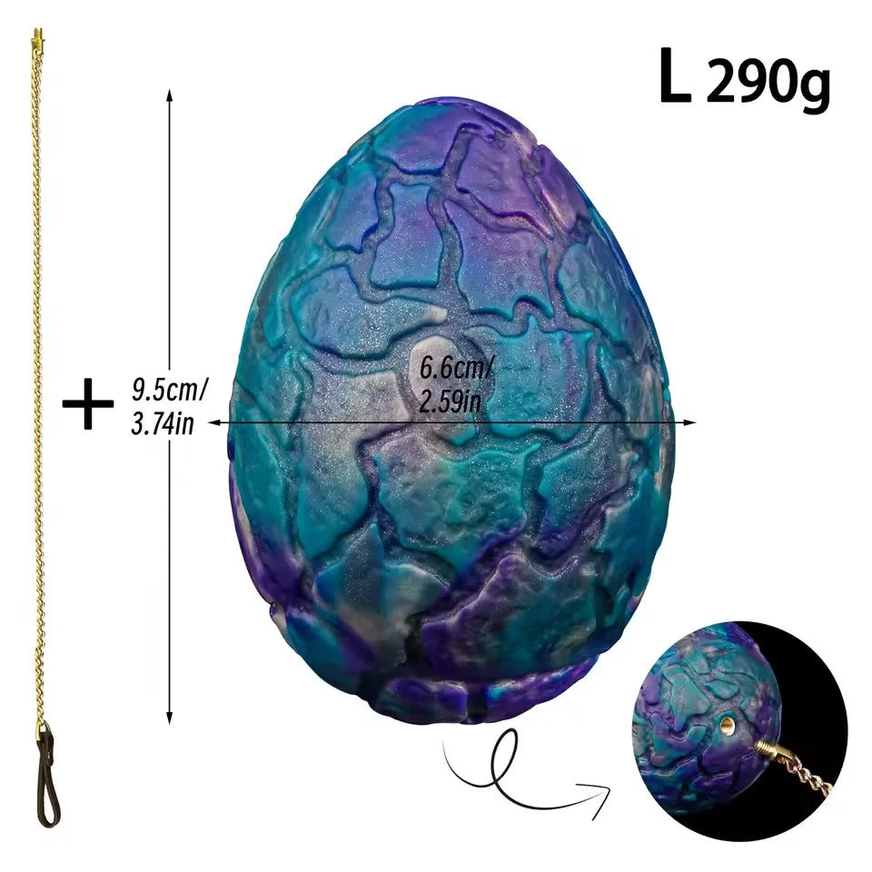 Huge Dragon Egg Butt Plug With Chain Traction Anal Plug Women Oviposition Trainer Vaginal/Prostate Birth Experience Sex Toys 18+