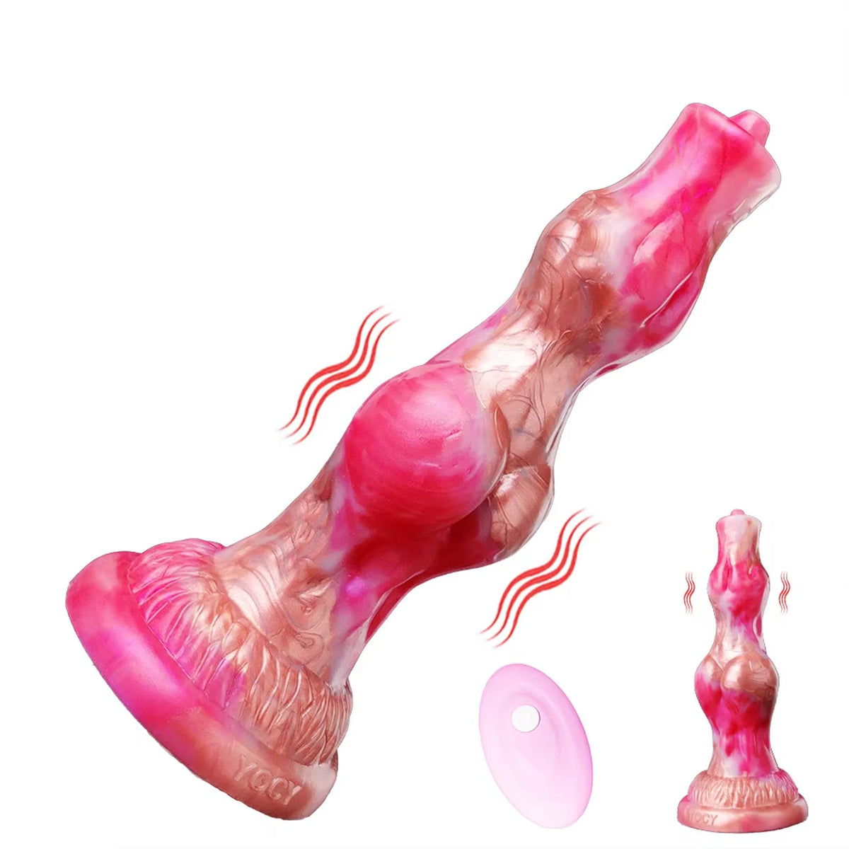 YOCY 8 Inch Vibrator Dildos 10 Modes Vibrators Anal Plug For Women Men Double Knot Dildo Remote Control Dildos Adult Sex Toys