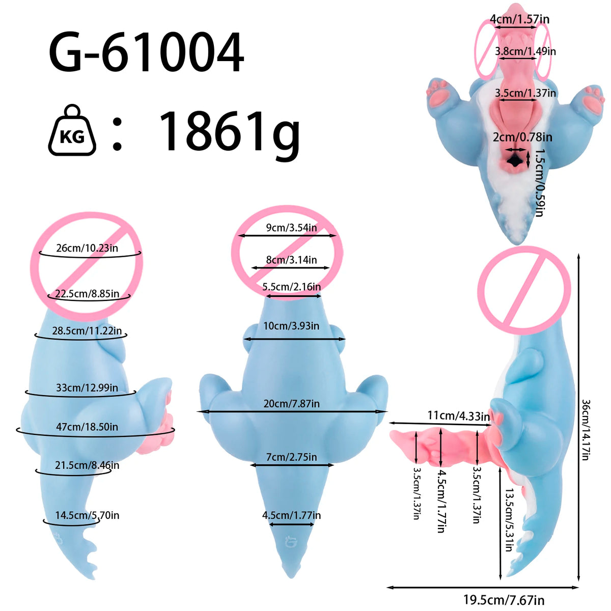 GEEBA Blue Pink Silicone Soft Male Masturbator Single Channel Dragon Ass Stroker For Men Pocket Pussy Adult Onahole Sex Toys 18+