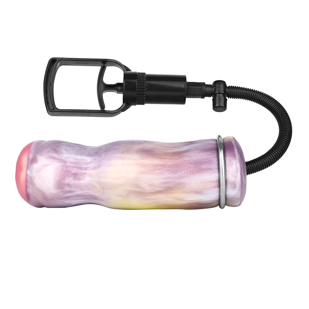 GEEBA Fantasy Full-channel Male Masturbator Pocket Pussy Silicone Onahole for Men with Textured Tunnel Suction Function Stroker