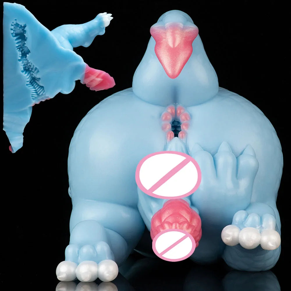 GEEBA Fantasy Monster Dildo 2 in 1 Male Masturbator Futa Dragon Pocket Pussy Onahole Artificial Vagina Anal Plug Sex Toy for Men
