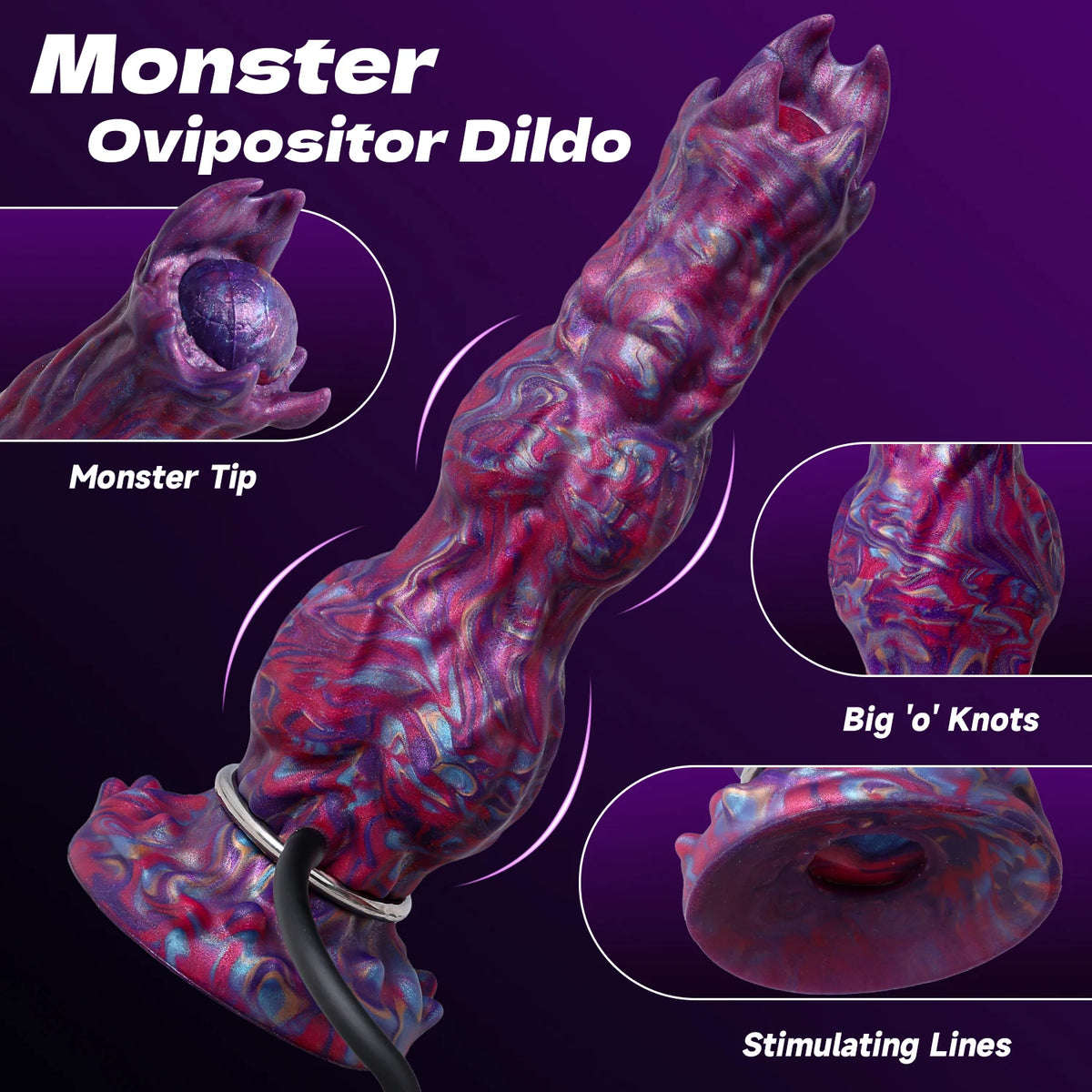 Monster Dildo Huge Thick Dildos Fantasy Ovipositor Dildo 3 Eggs Squirt Inflatable Pump Horse Dog Dick Knot Dildos Adult Sex Toys