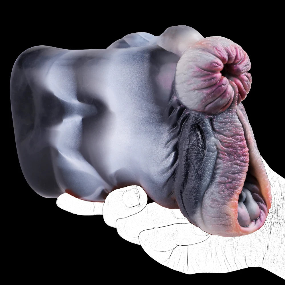 SMMQ Animal Horse Dual Channel Masturbator Soft Silicone Onahole For Male Cock Massage Realistic Pussy Pocket Fetish Sex Toy