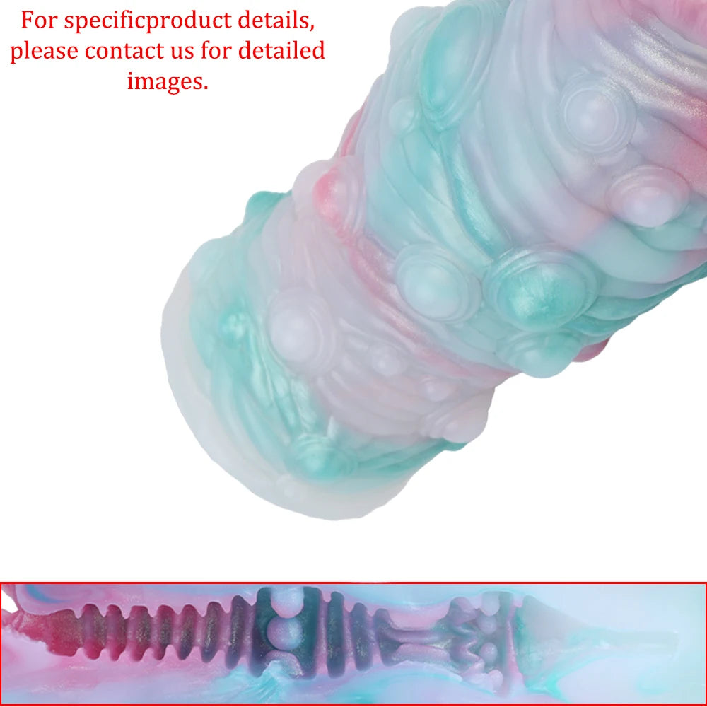 GEEBA Alien Worm Male Masturbator Sci Fi Monster Vagina Sex Toys for Men Soft Silicone Adult Onahole Pocket Pussy Men's Stroker